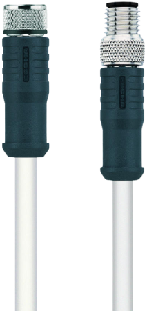 HT-SKP3-2-HT-SSP3/S2430 | M8/M8 kabel, 3p, female 0°/male 0°, 2 m, PTFE