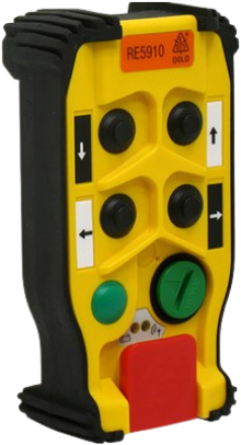 RE5910/002 | Draadloze veiligheidsbediening, 4x 2-stappenschakelaar (BPDV), met IR, E-stop rood