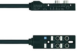 4I/OM8-3P2C-5/S370 | M8 verdeler, 4I/O, 3p, PUR kabel aansluiting 5 m