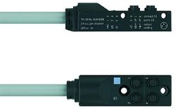 4I/OS8-4P1C-2/P01 | M8 verdeler, 4I/O, 4p, PVC kabel aansluiting 2 m, snap