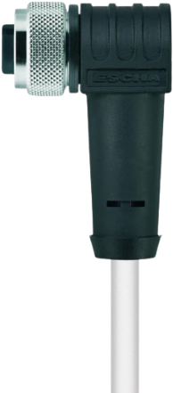 HT-WWAK3-10/S2430 | M12 connector, 3p, female 90°, 10 m, PTFE, high temp.