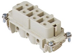 CPF 06 | Female Insert, Size 77.27, 6P+PE, Silver, Screw, 35A, 400/690V
