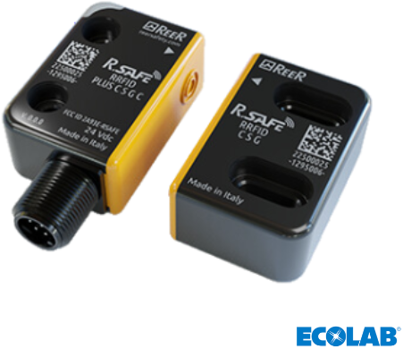 RRFID BASIC C S U C | RFID veiligheidsschakelaar, Uniek gecodeerd, M12 Connector, 22mm breed